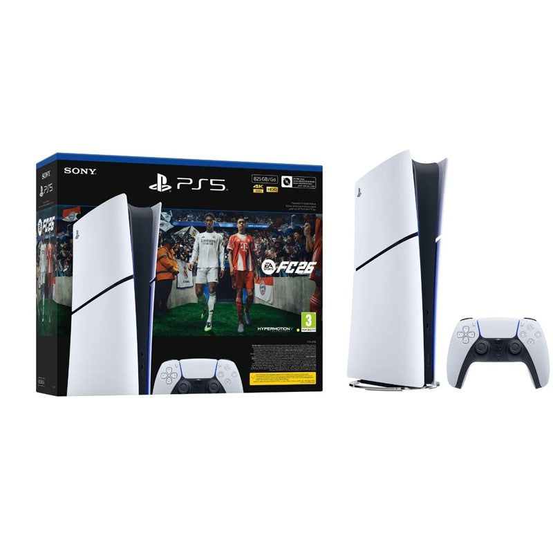 Sony PlayStation 5 (PS5) Slim Console Digital With EA FC 26 Voucher Bundle Sony PlayStation 5 (PS5) Slim Console Digital With EA FC 26 Voucher Bundle